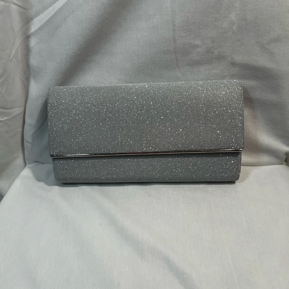 Sparkly Silver Evening Clutch